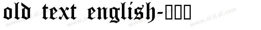 old text english字体转换